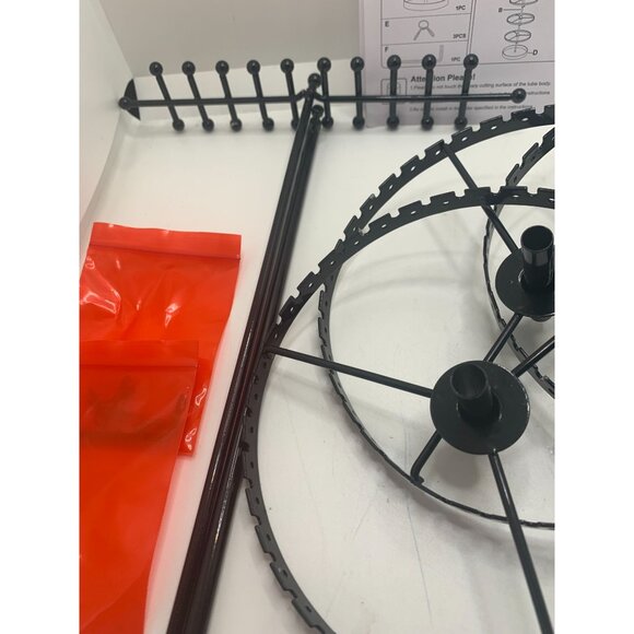 Metal Rotating Jewelry Holder Organizer 4 Tiers For Earrings Rings Bracelets & N - Picture 6 of 7